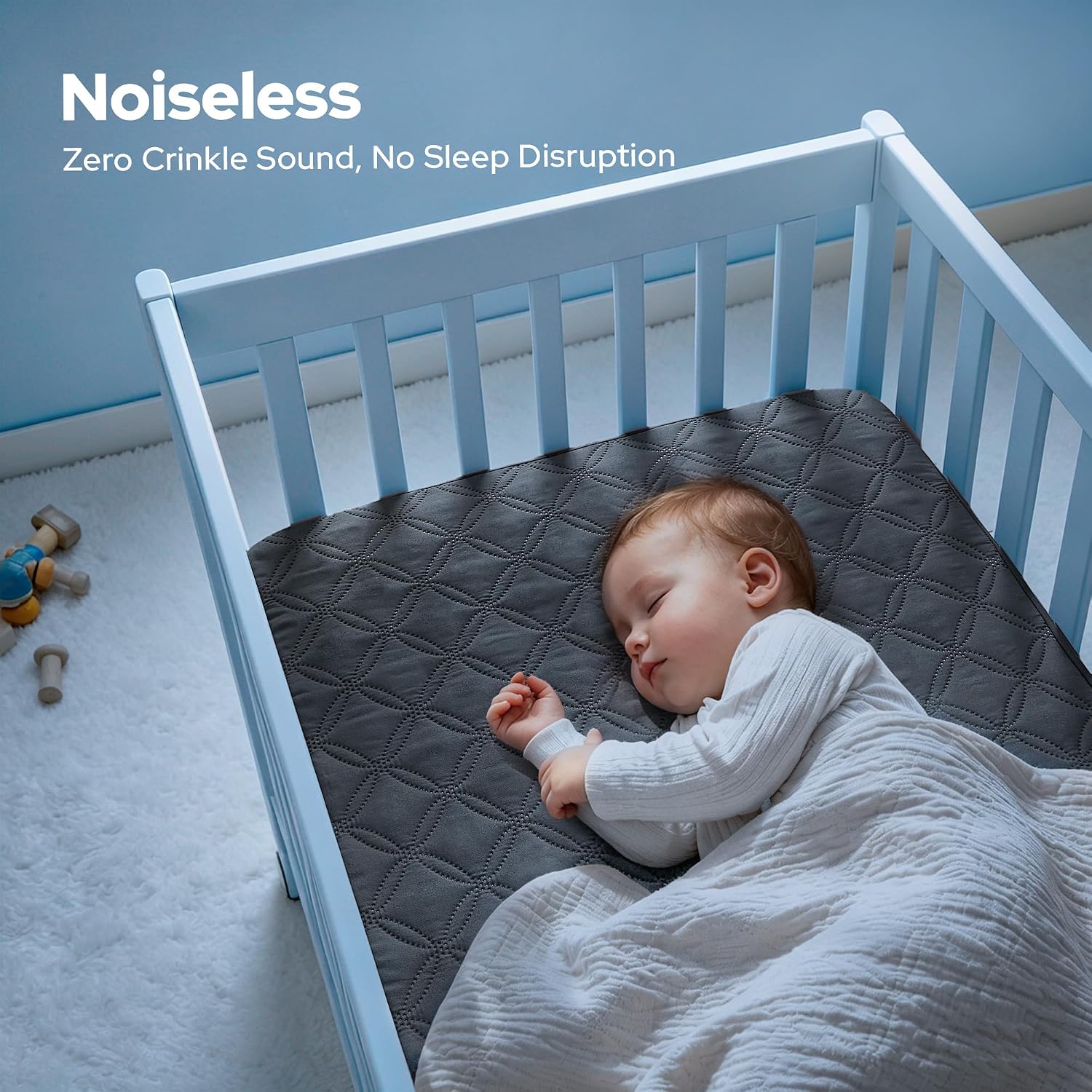 BEDLORE Crib Mattress Protector — Waterproof 2 Pack view 3