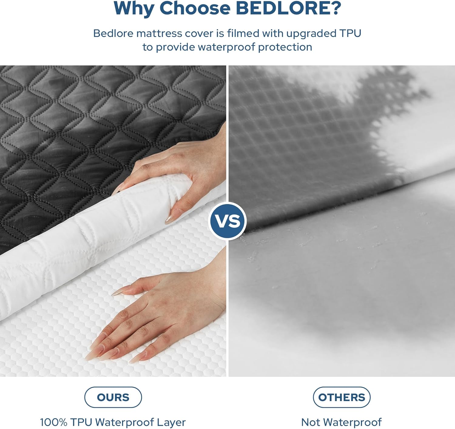 BEDLORE Waterproof Mattress Protector — Queen, 2 Pack view 2