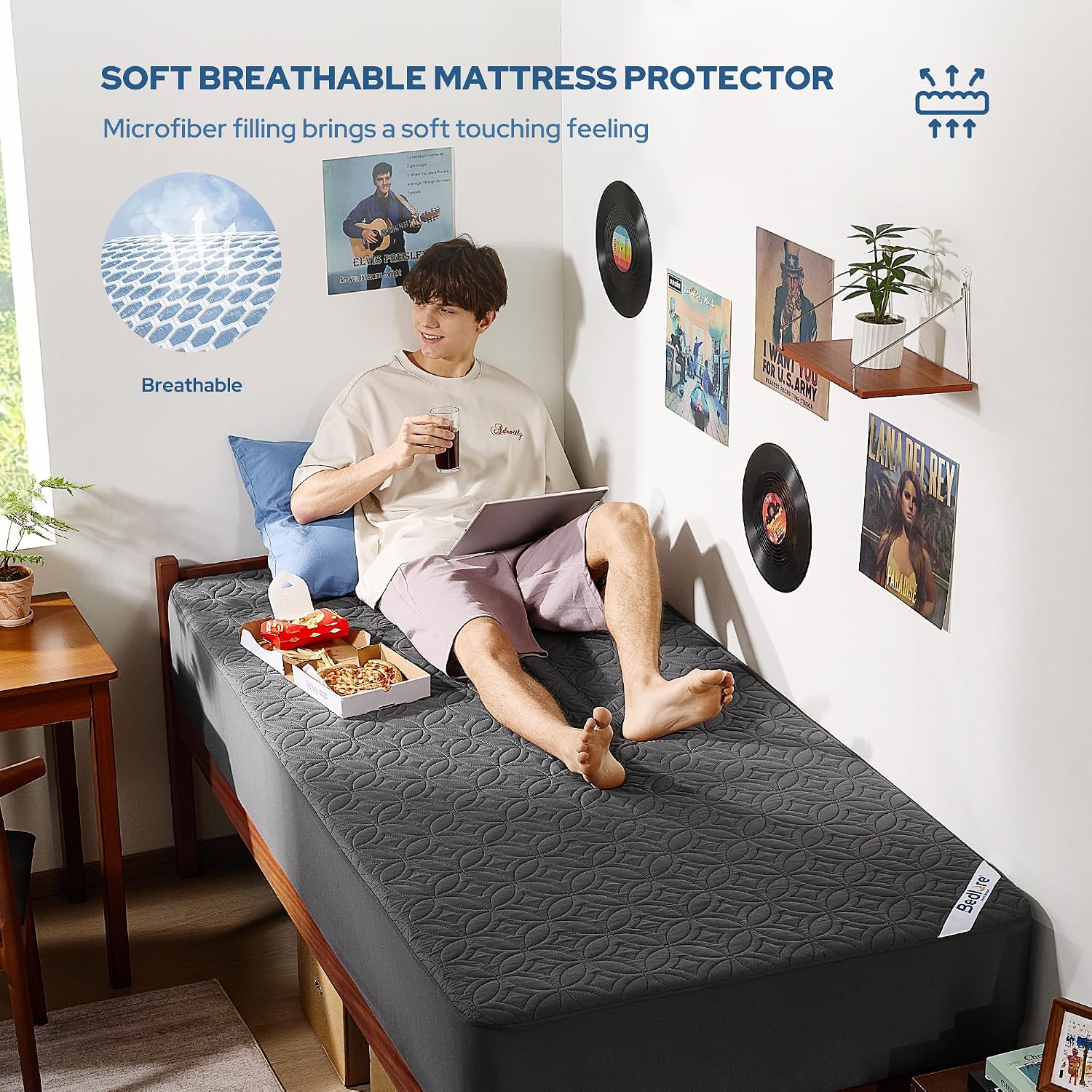 BEDLORE Waterproof Mattress Protector — Twin view 3