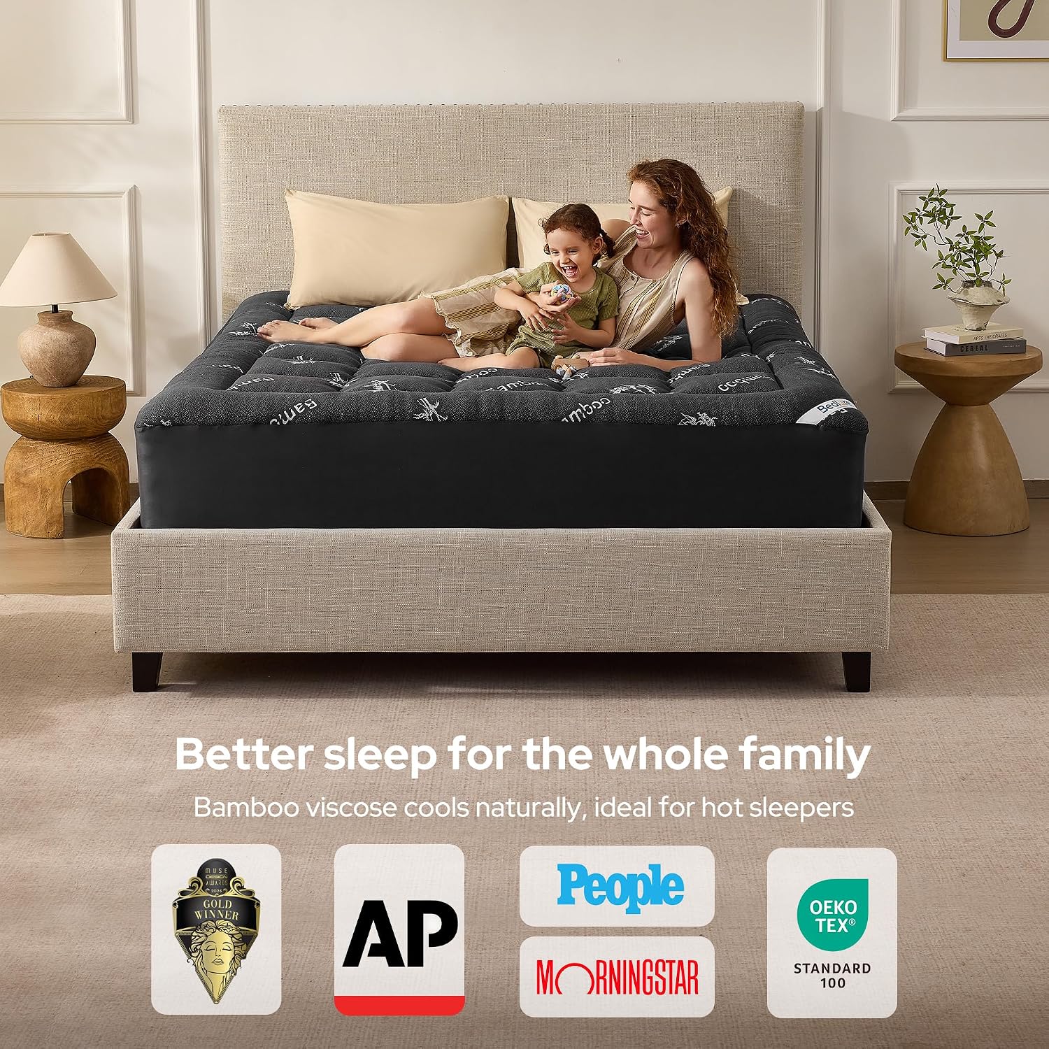 BEDLORE Mattress Topper — Full, Pillow Top view 2